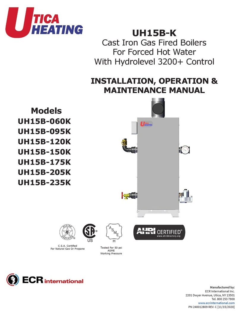 ECR Utica Heating UH15B-K Instruction manual