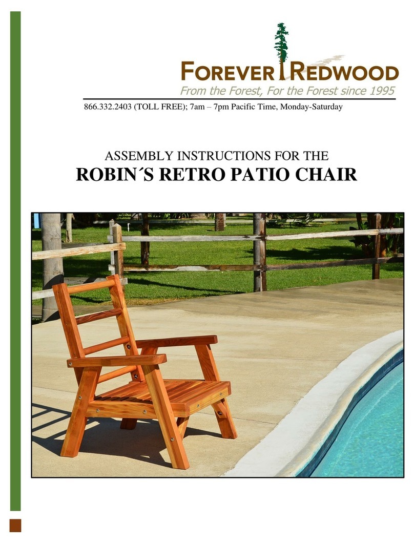 Forever Redwood ROBIN'S RETRO PATIO CHAIR User manual