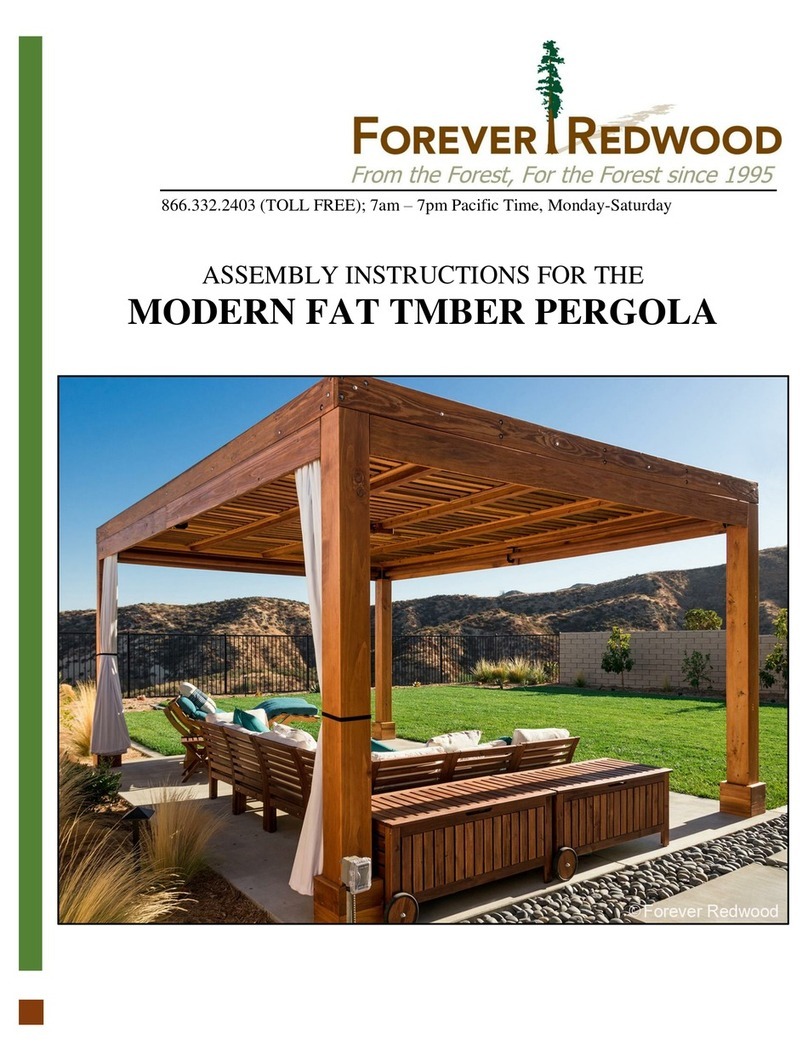 Forever Redwood MODERN FAT TMBER PERGOLA User manual Forever Redwood MODERN FAT TMBER PERGOLA User manual