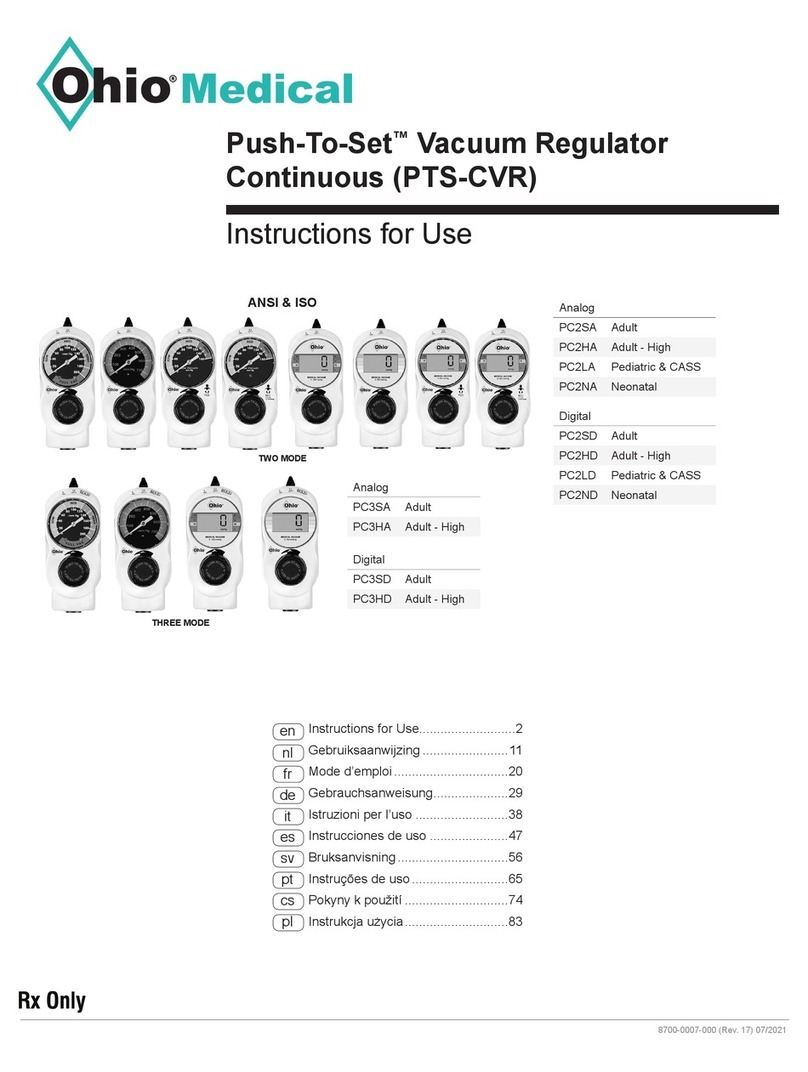 Ohio Medical Push-To-Set PC2SA Instructions for use