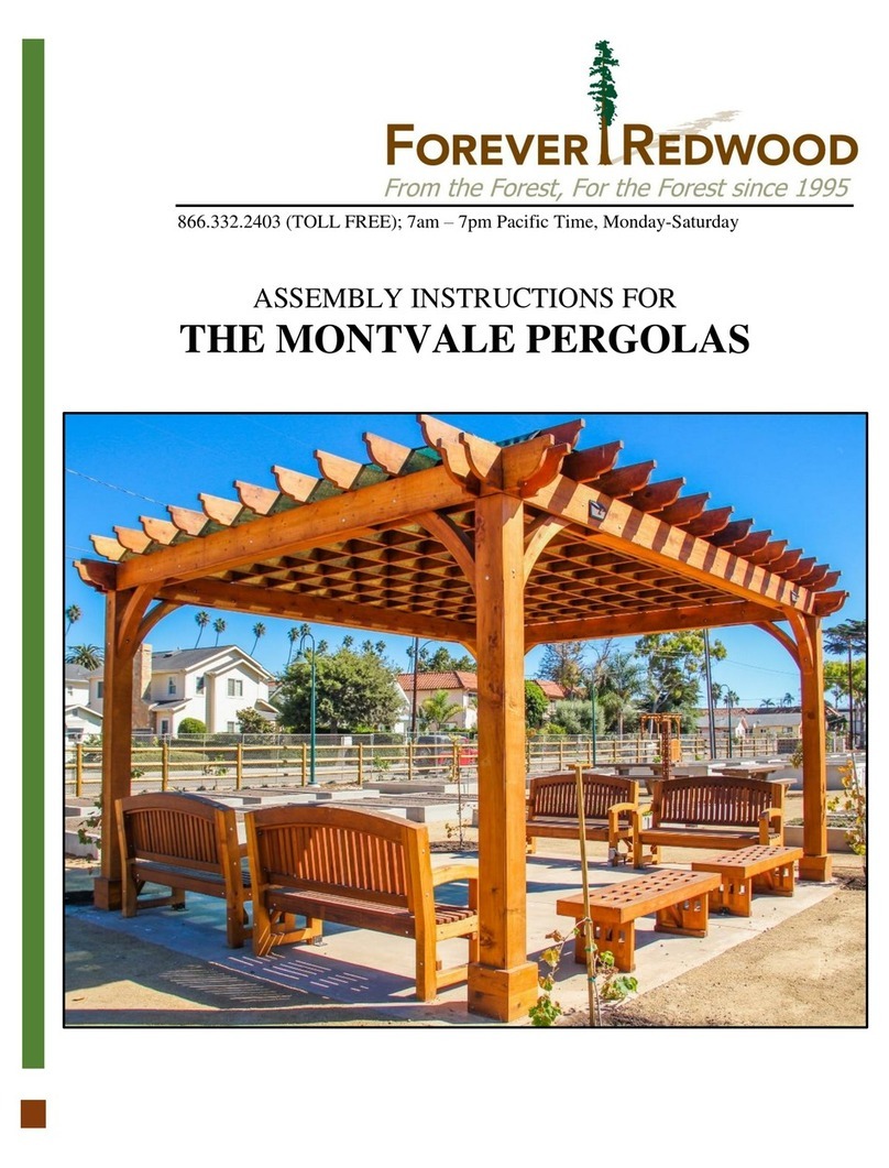 Forever Redwood THE MONTVALE PERGOLAS User manual