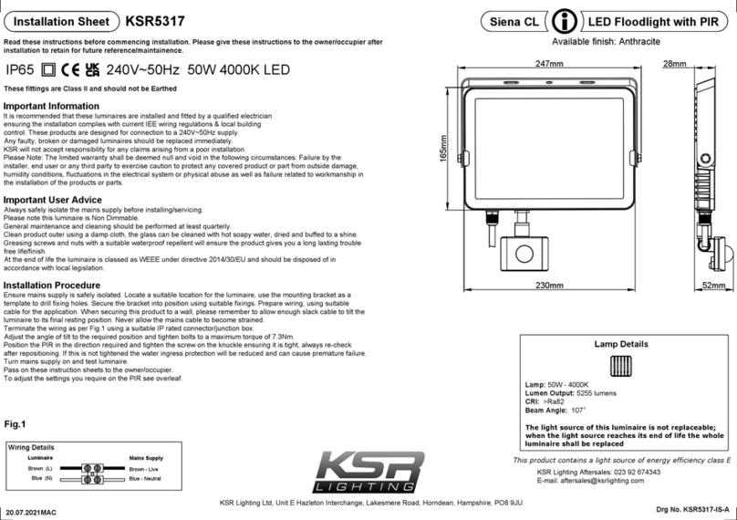KSR Siena CL Installation sheet