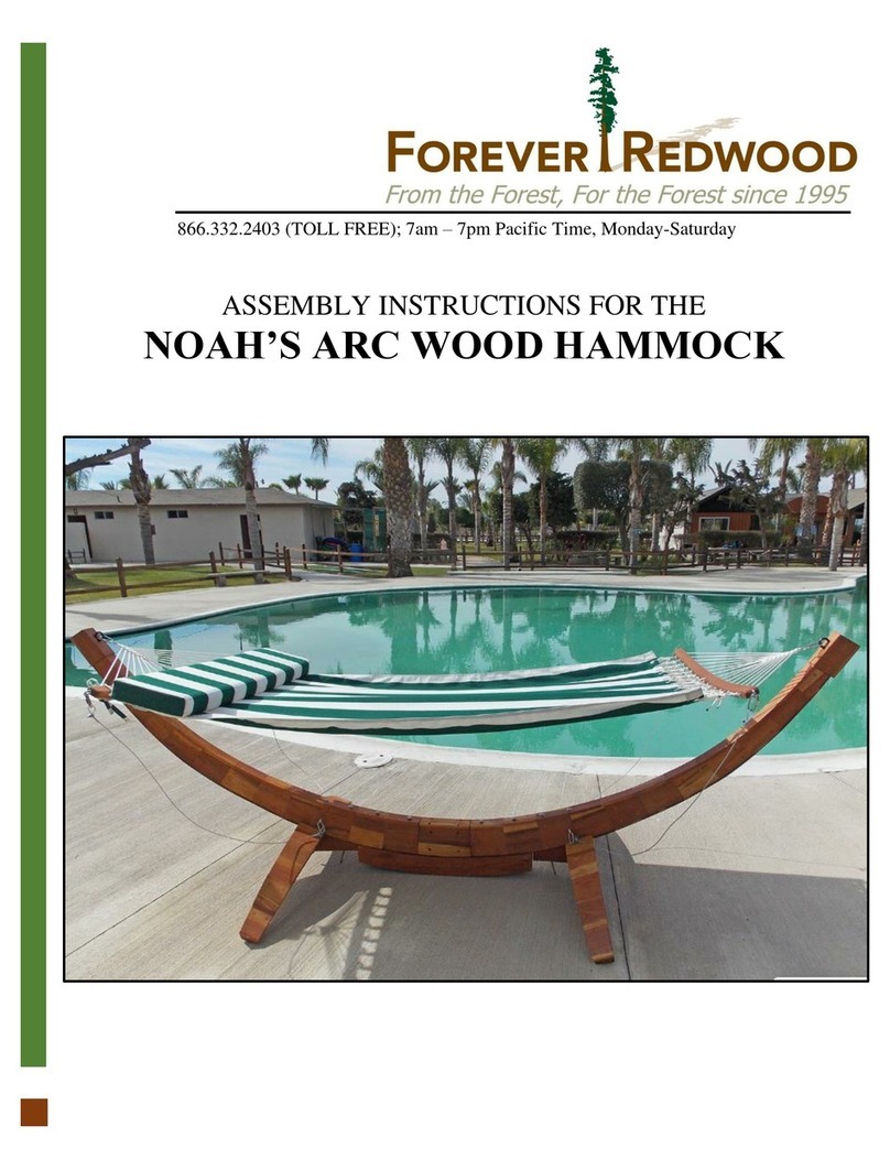 Forever Redwood NOAH'S ARC WOOD HAMMOCK User manual
