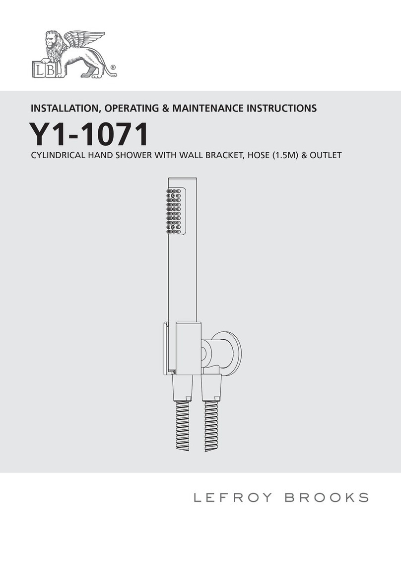 Lefroy Brooks Y1-1071 Installation, operating,  & maintenance instructions