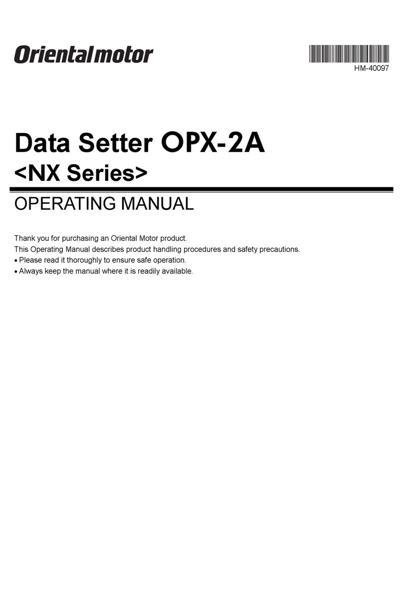 Oriental motor NX Series operating manual Oriental motor NX Series operating manual