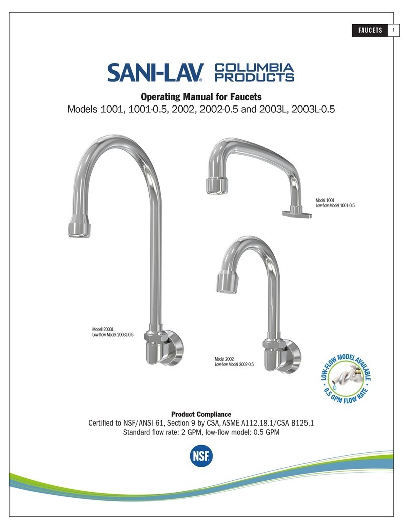 Sani-Lav 1001, 1001-0.5, 2002, 2002-0.5 operating manual