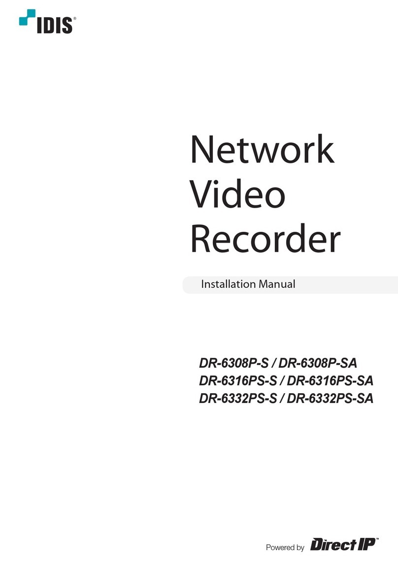 Idis DR-6308P-S installation manual