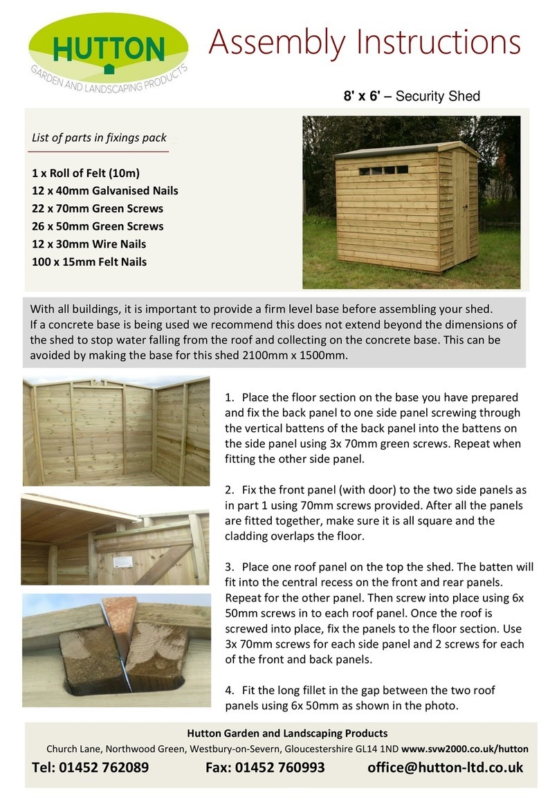 HUTTON Security Shed Assembly instructions