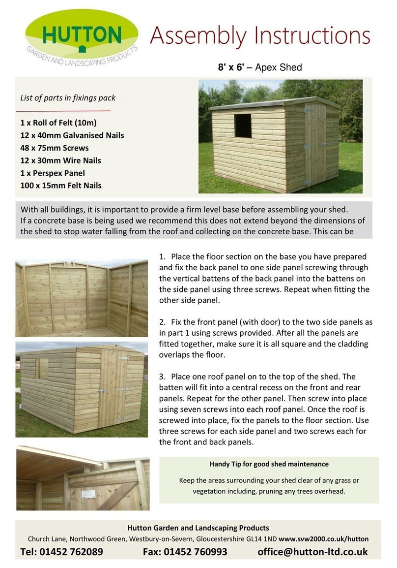 HUTTON Apex Shed Assembly instructions