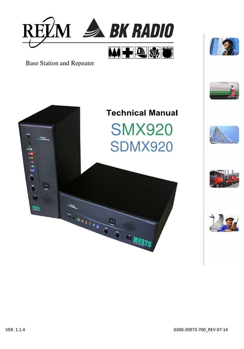 RELM BK RADIO SDMX920 Technical manual
