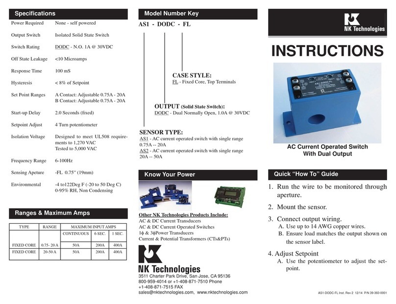 NK TECHNOLOGIES AS1 - DODC - FL instructions NK TECHNOLOGIES AS1 - DODC - FL instructions