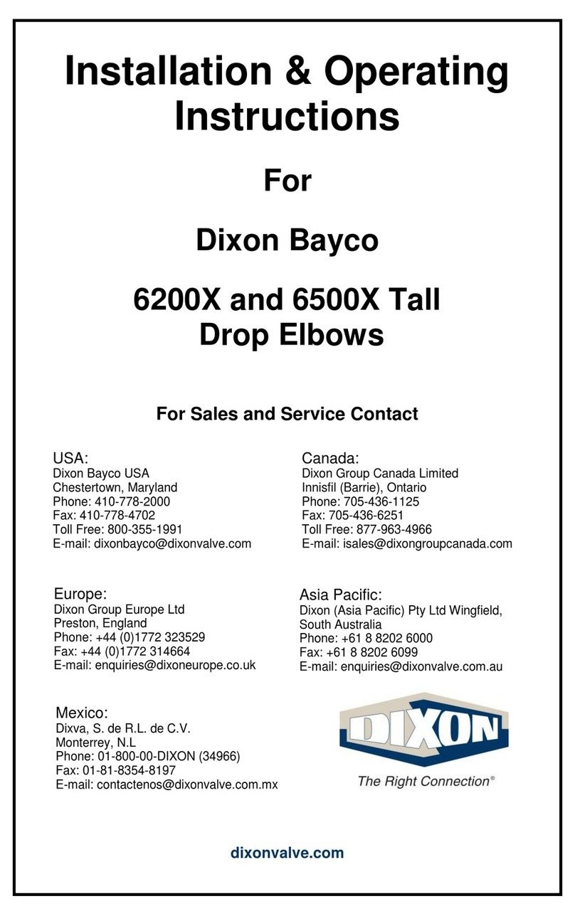 Dixon Bayco 6200X Installation & operating instructions