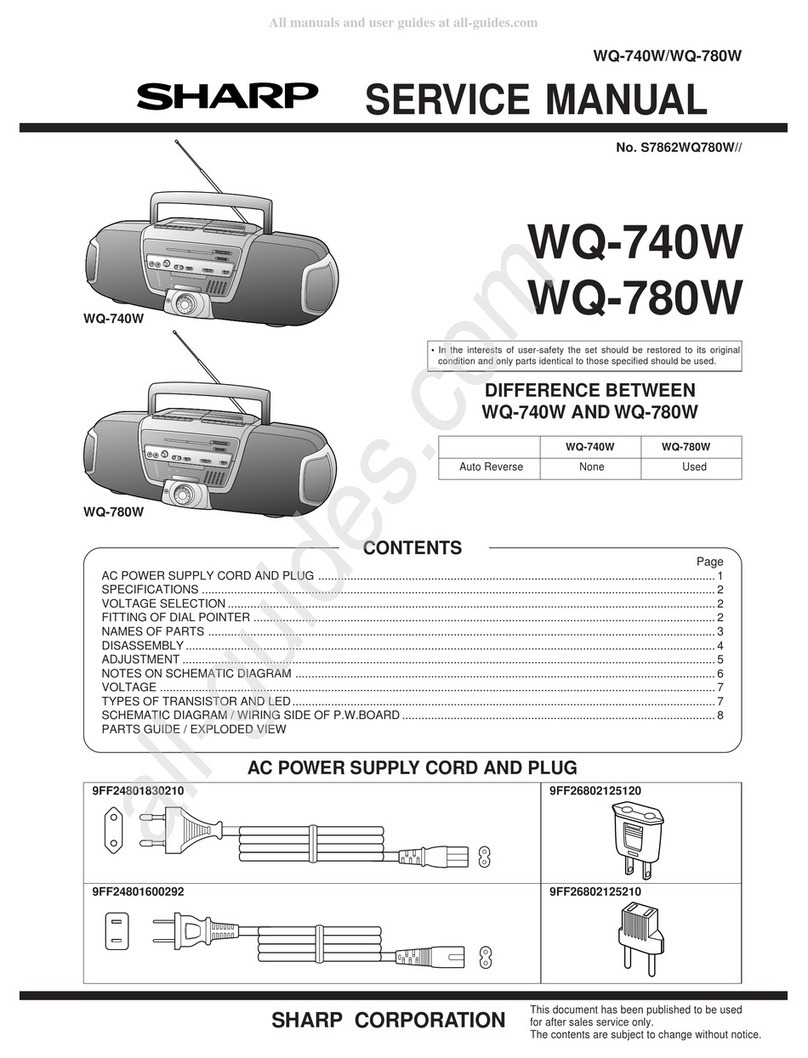 Sharp WQ-740W User manual