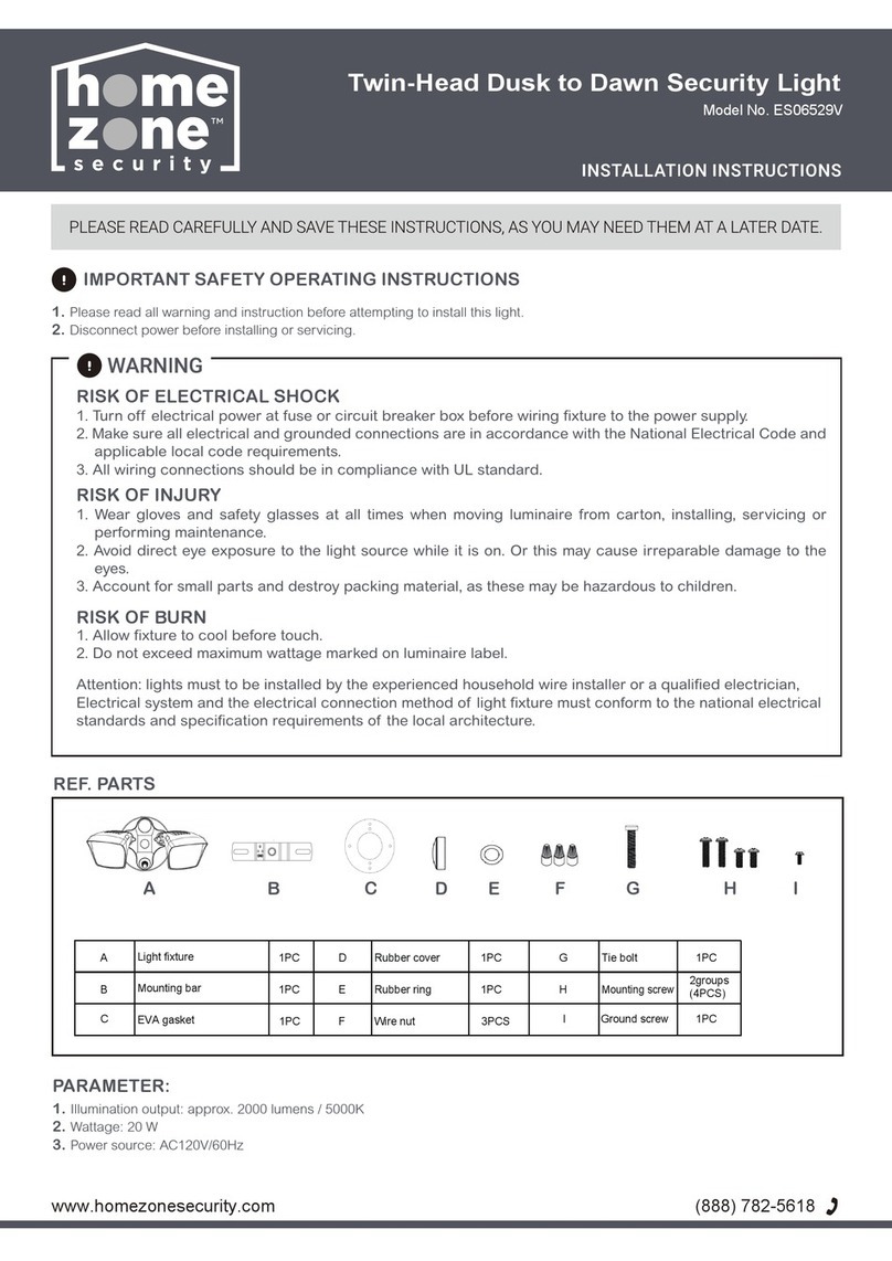 Home Zone Security ES06529V installation instructions