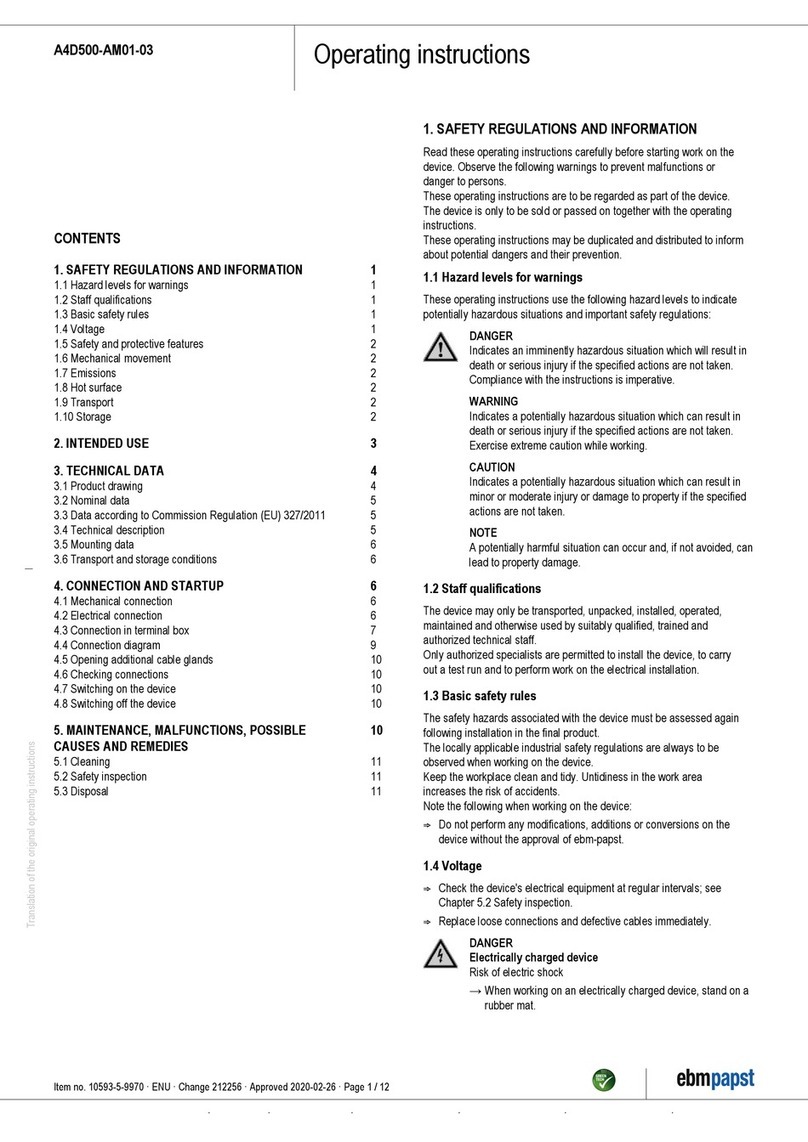 Ebmpapst A4D500-AM01-03 User manual