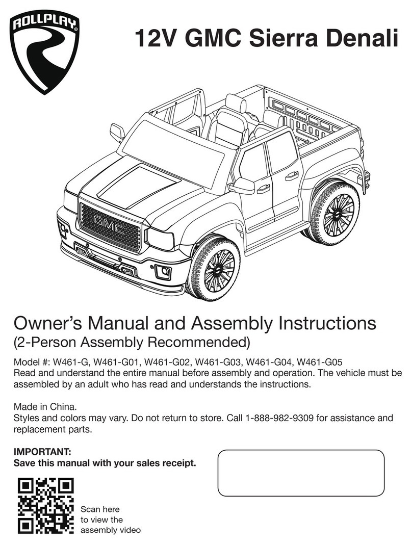 Rollplay W461-G01 Assembly instructions Rollplay W461-G01 Assembly instructions