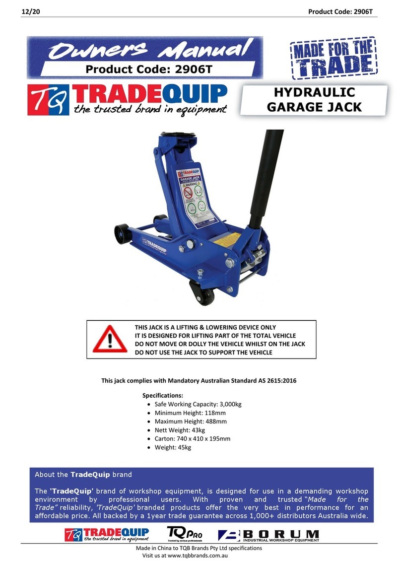 TradeQuip 2906T User manual