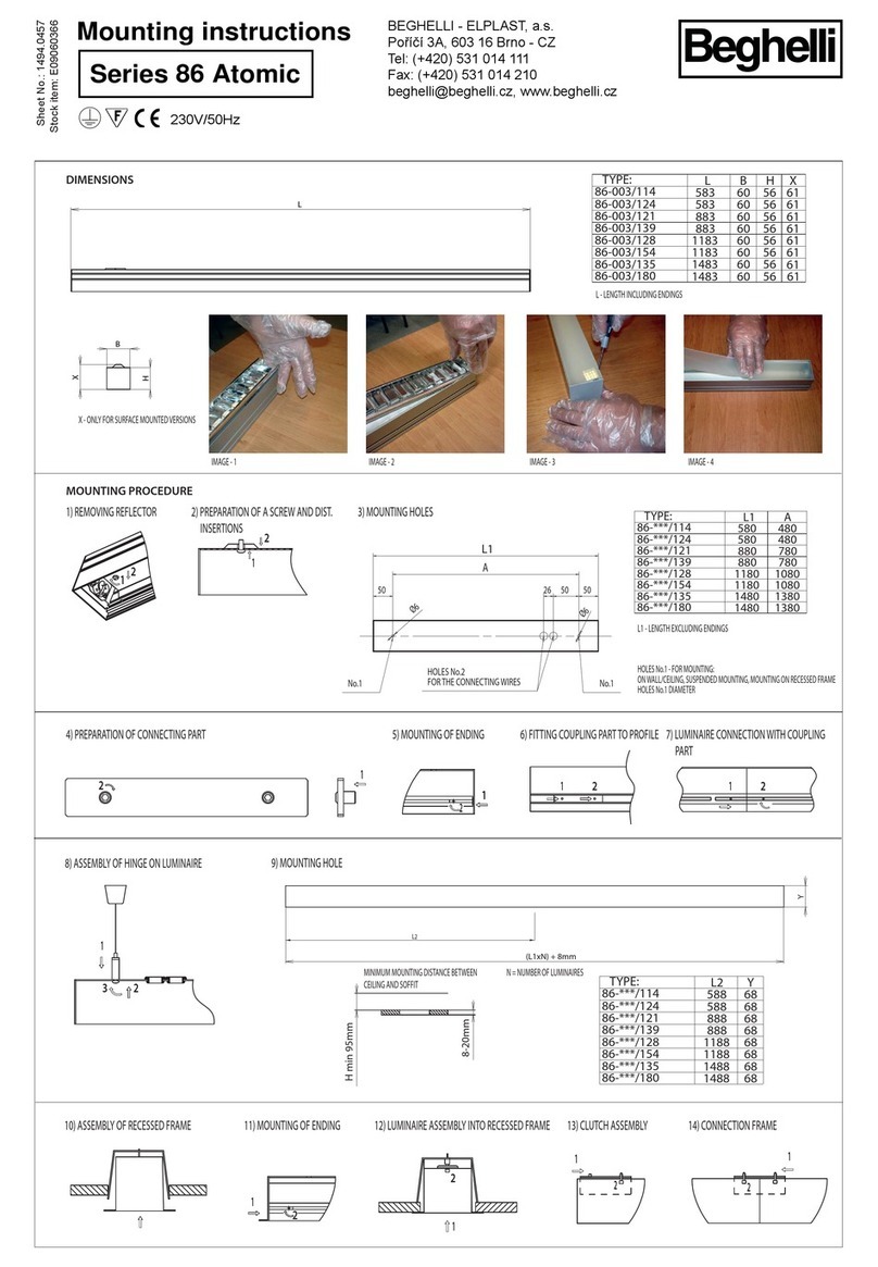 Beghelli 86 Series User manual