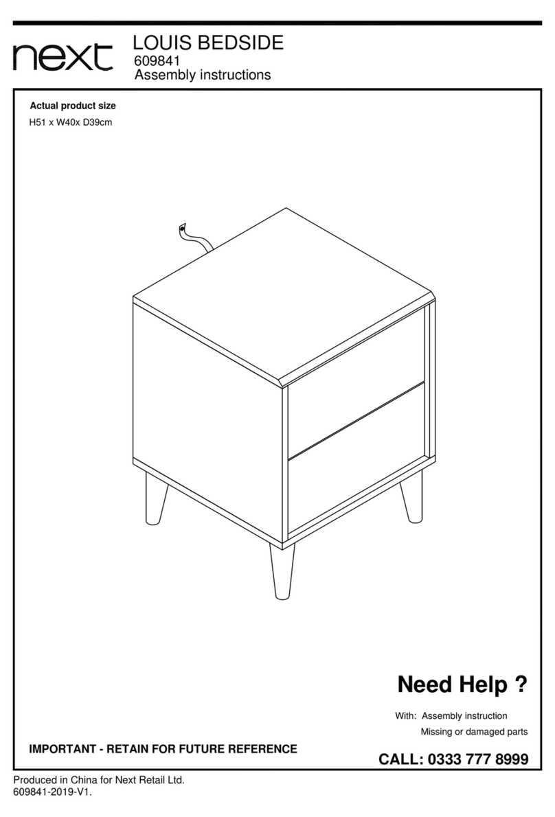 Next LOUIS BEDSIDE Assembly instructions Next LOUIS BEDSIDE Assembly instructions