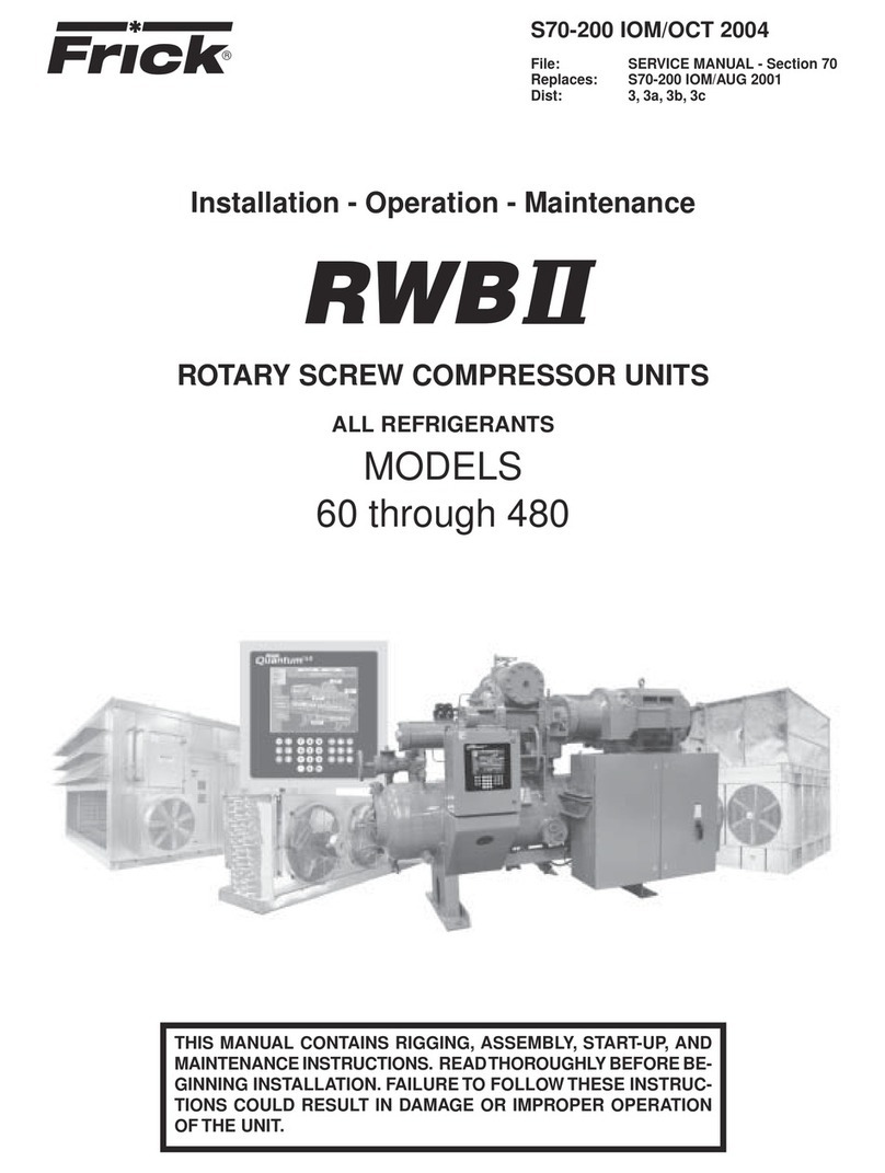 Frick RWB II Installation operation & maintenance