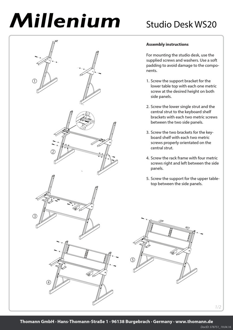 thomann Millenium Studio Desk WS20 Assembly instructions