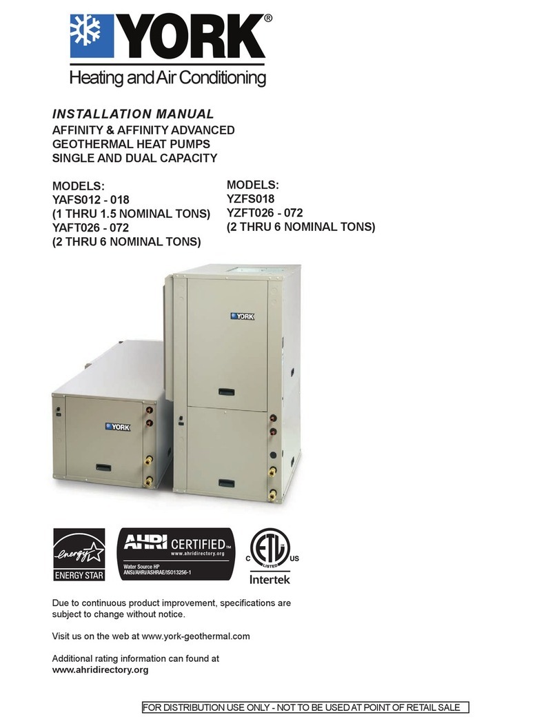 York YAFS018 installation manual