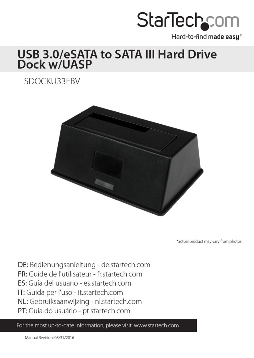 StarTech.com SDOCKU33EBV User manual StarTech.com SDOCKU33EBV User manual