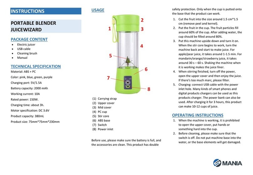 Mania JUICEWIZARD instructions