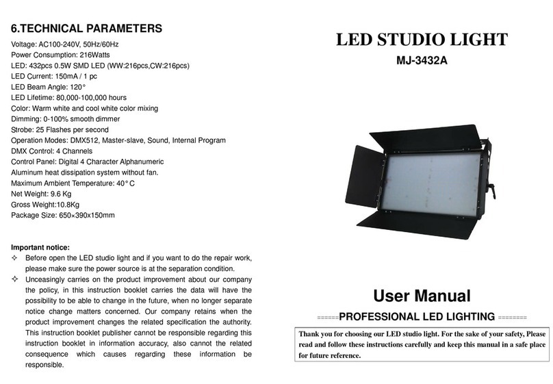 MJ LED LIGHTNING MJ-3432A User manual