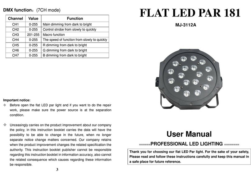 MJ LED LIGHTNING MJ-3112A user manual
