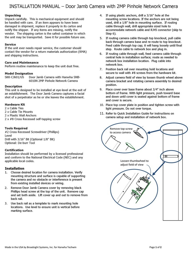 Broadsight SKK-CJ601/US installation manual