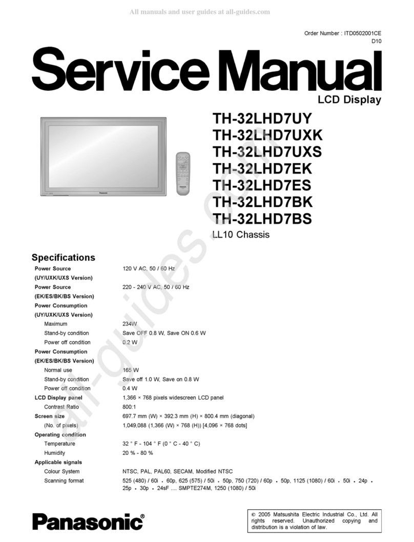 Panasonic TH32LHD7UY - LCD MONITOR User manual