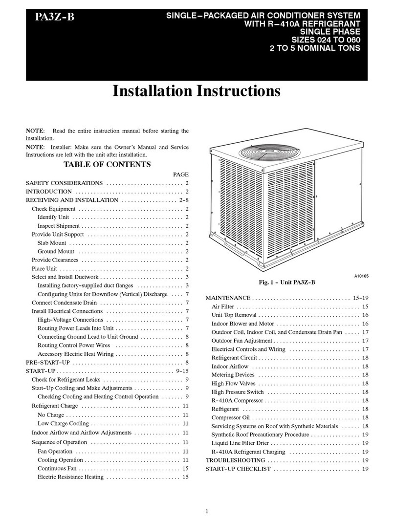 Carrier PA3Z-B User manual