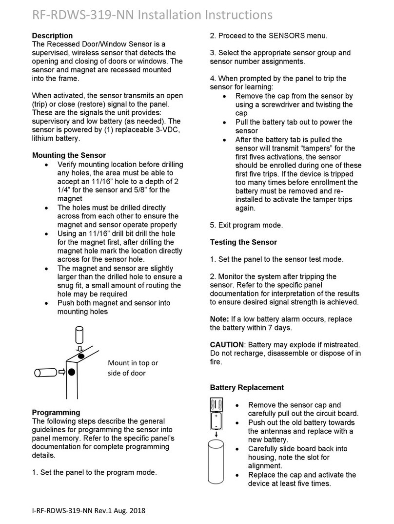 Maxouttech RF-RDWS-319-NN installation instructions Maxouttech RF-RDWS-319-NN installation instructions