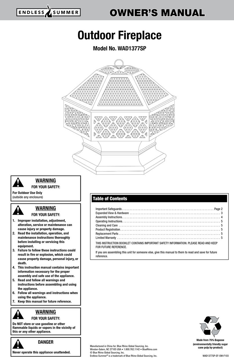 Endless Summer WAD1377SP owner's manual