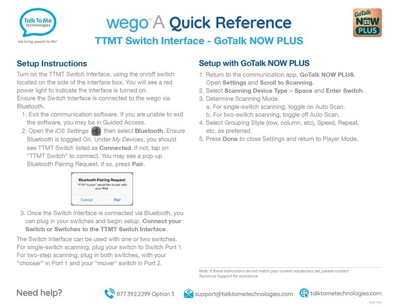 Talk To Me Technologies wego A User manual