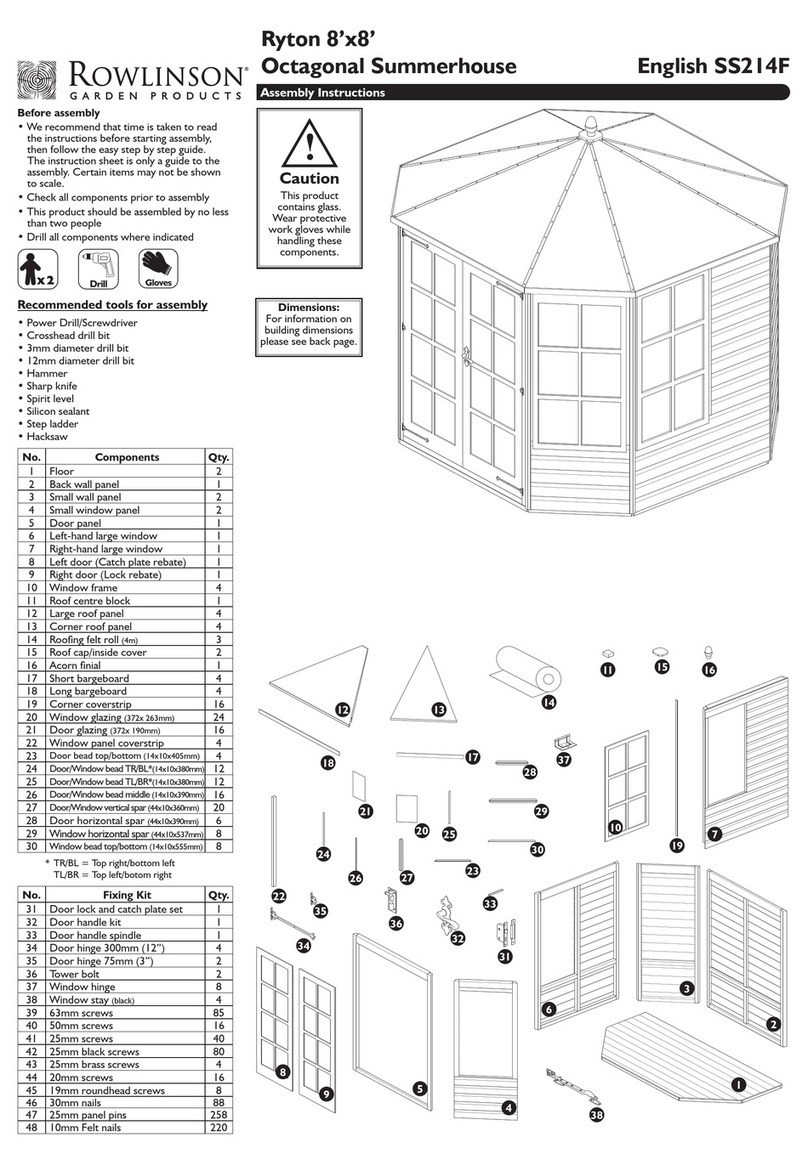 Rowlinson Garden Products SS214F Assembly instructions Rowlinson Garden Products SS214F Assembly instructions