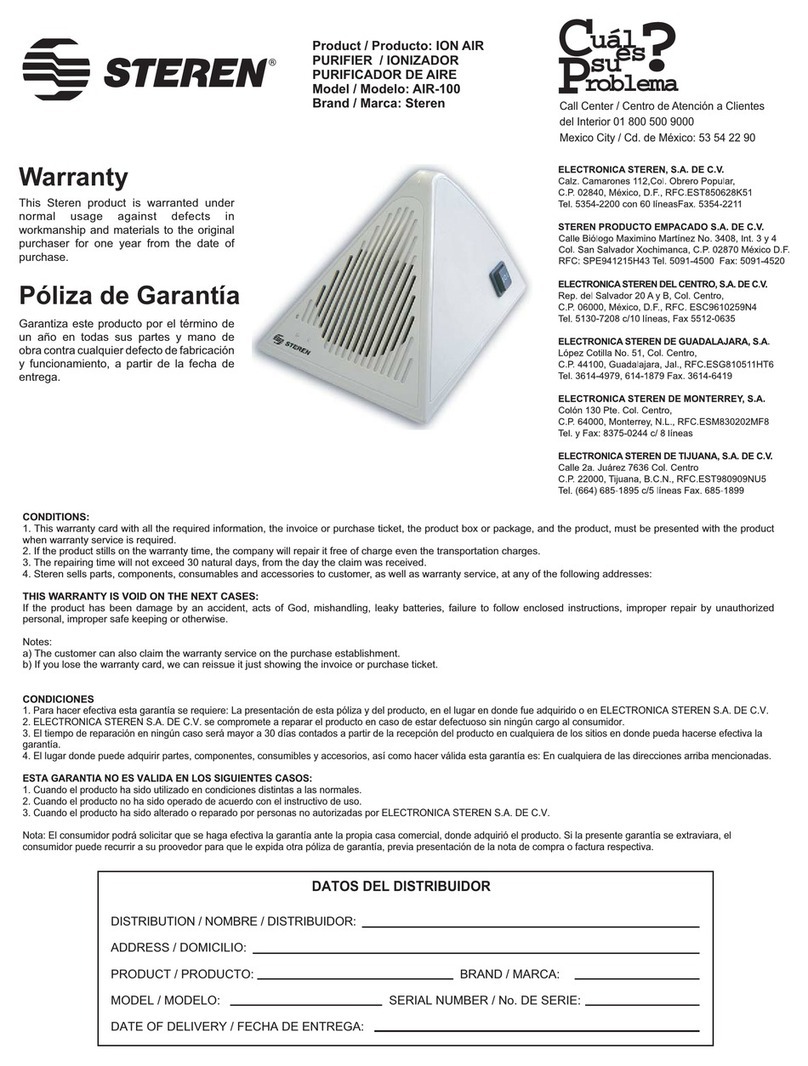 Steren AIR-100 instruction manual