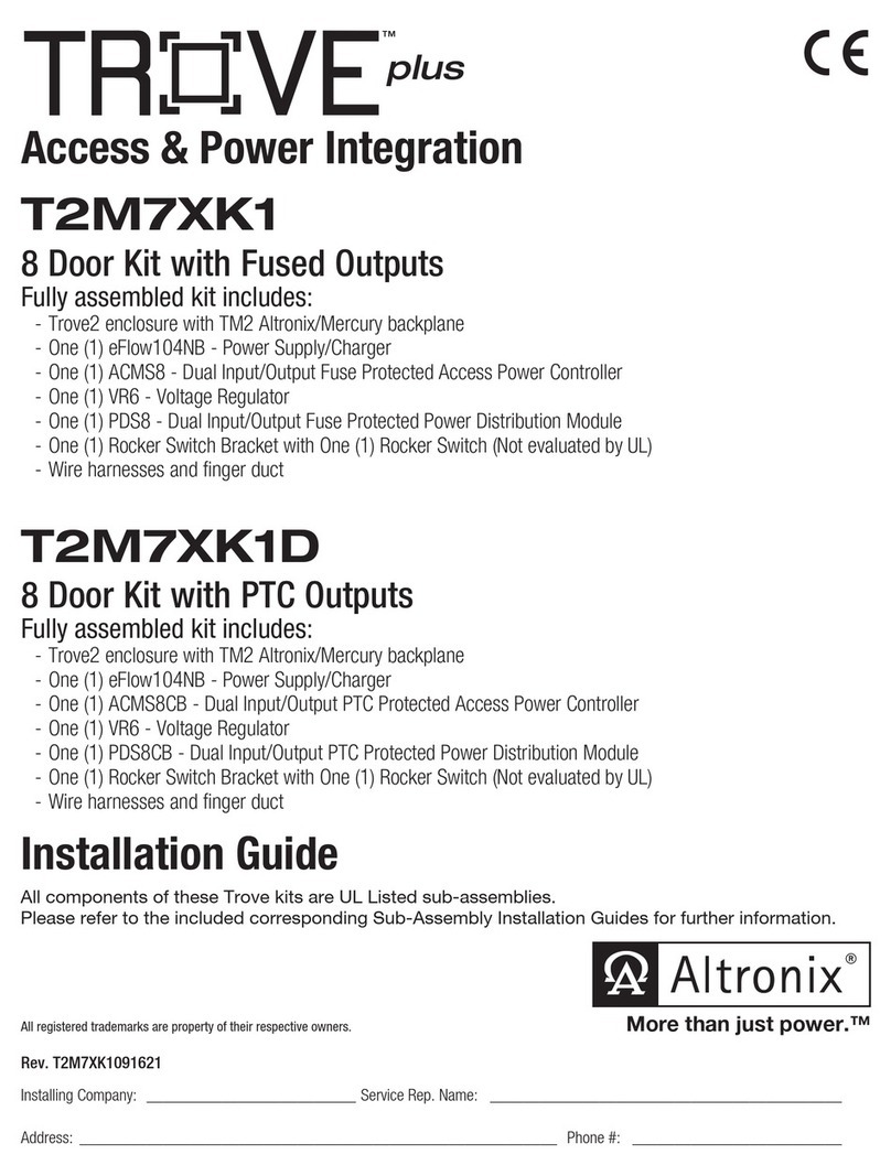 Altronix TROVE plus T2M7XK1 User manual