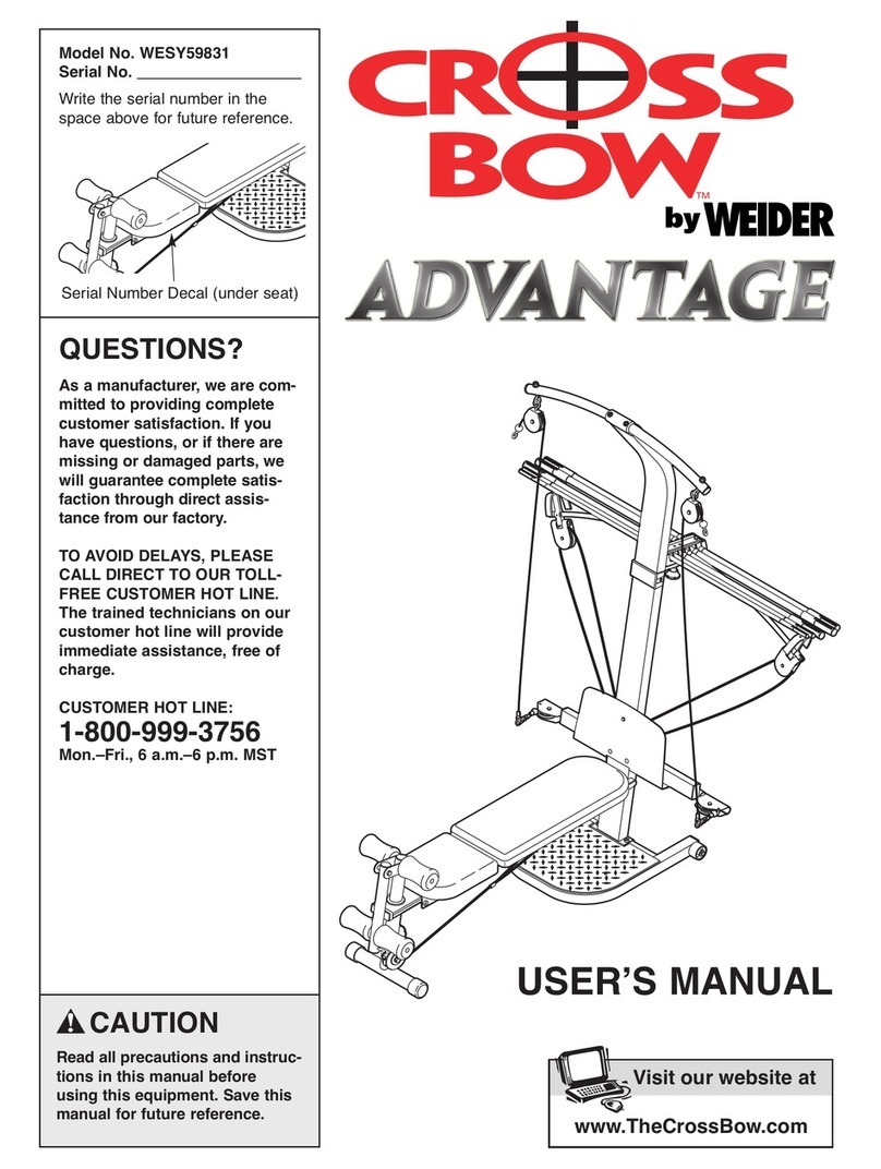 Weider Crossbow ADVANTAGE WESY59831 User manual