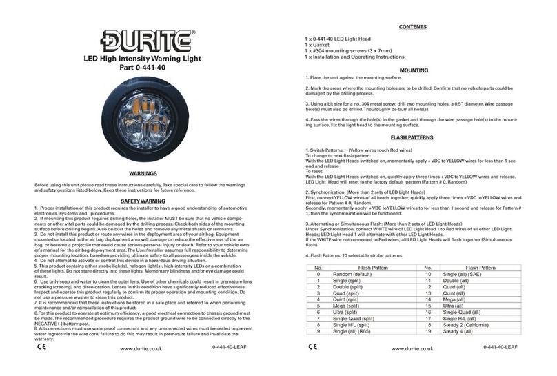 Durite 0-441-40 Manual