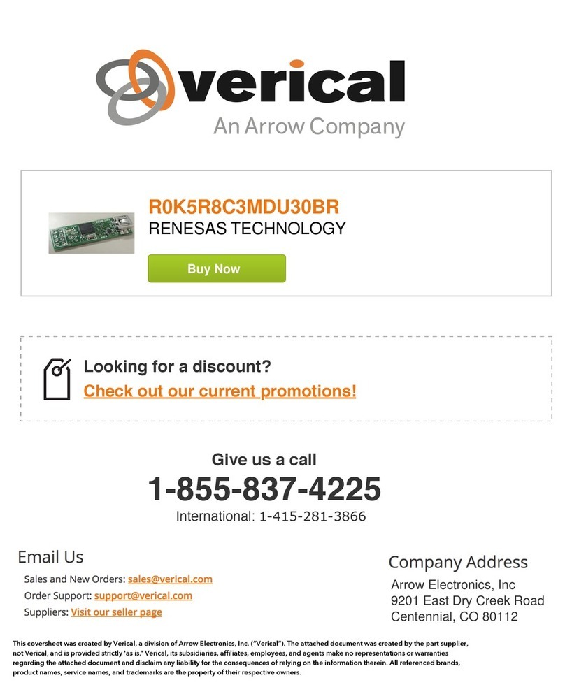 Renesas R0K5R8C3MDU30BR instruction manual