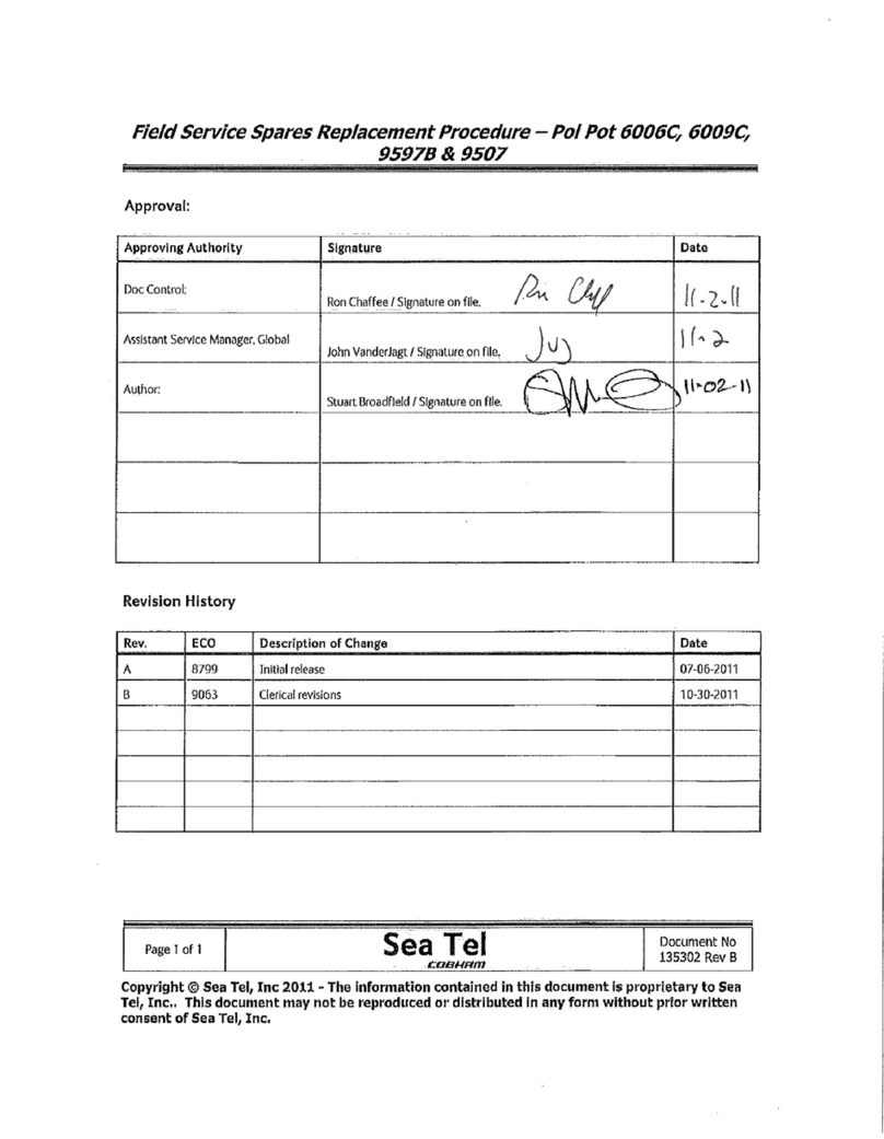 Sea Tel 6006C quick start guide