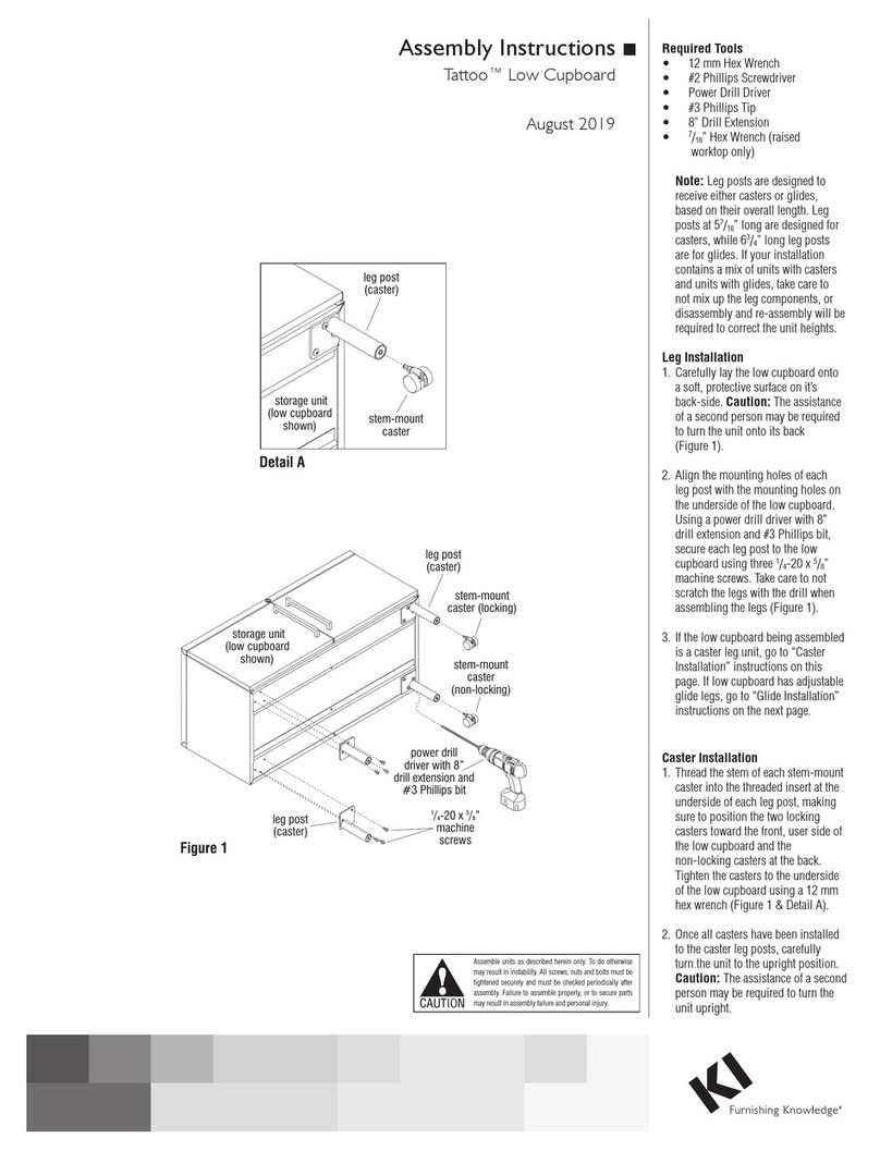 KI Tattoo Low Cupboard Assembly instructions KI Tattoo Low Cupboard Assembly instructions