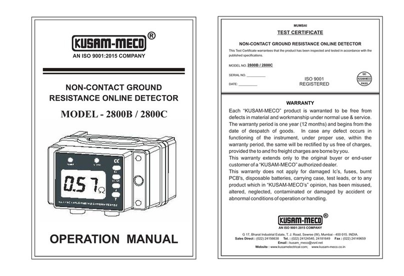 Kusam-meco 2800B Operation manual