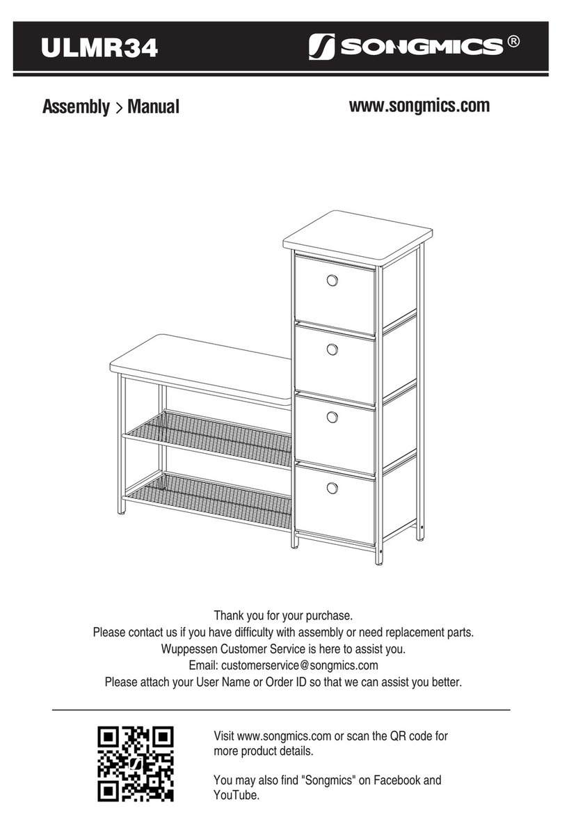 Songmics ULMR34 Assembly manual Songmics ULMR34 Assembly manual