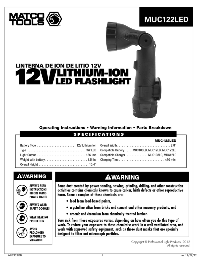Matco Tools MUC122LED manual