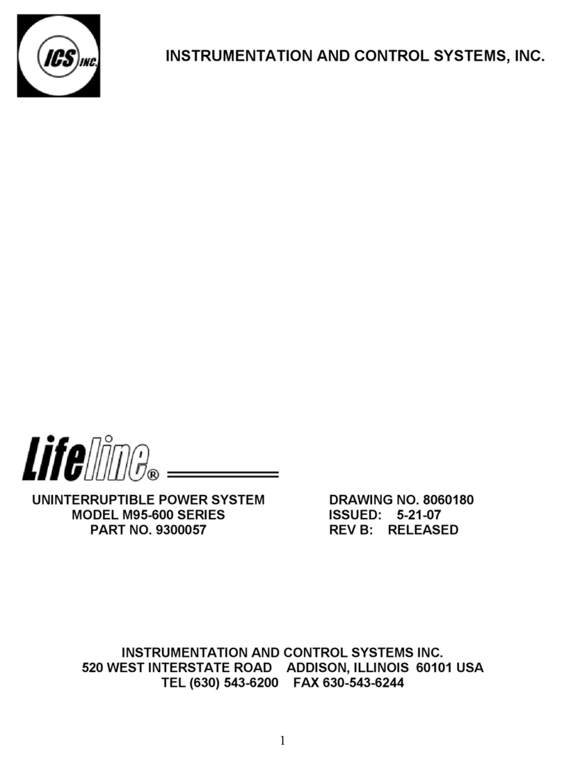 ICS Lifeline M95-600 Series User manual