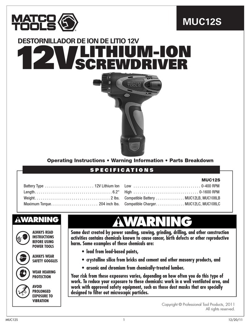 Matco Tools MUC12S manual