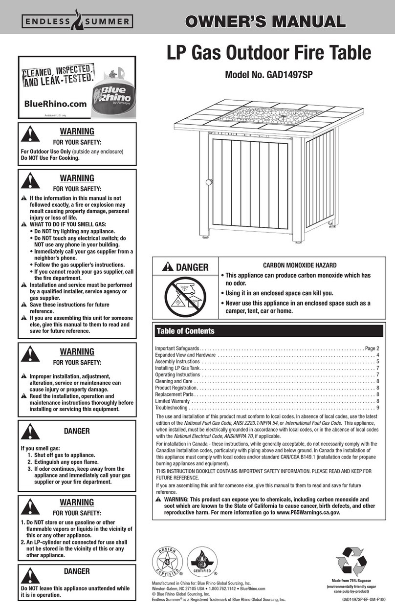 Endless Summer GAD1497SP User manual